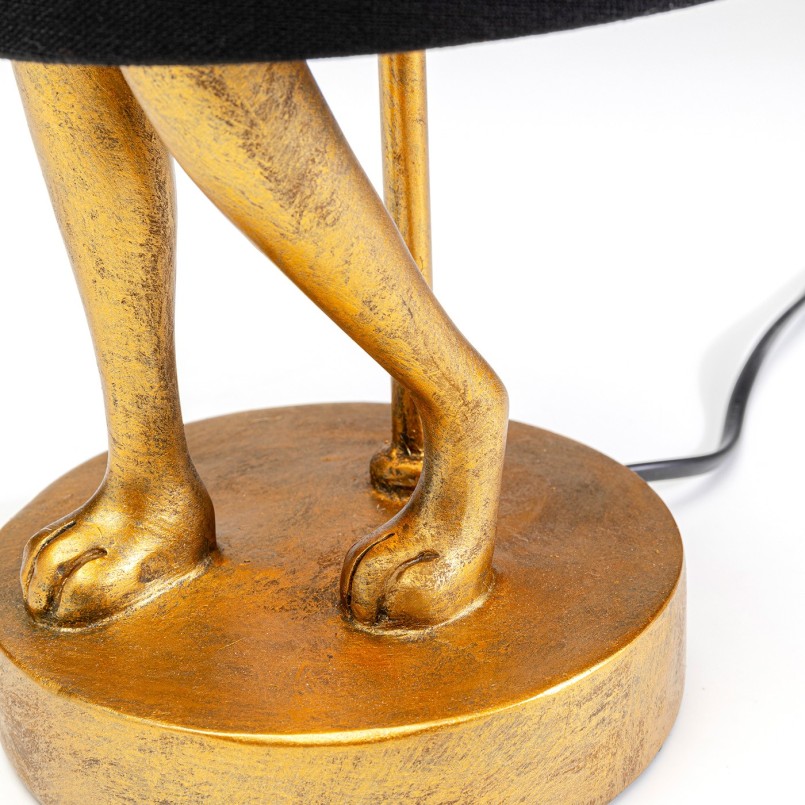 Lampe lapin dorée et noire - Animal - Kare Design