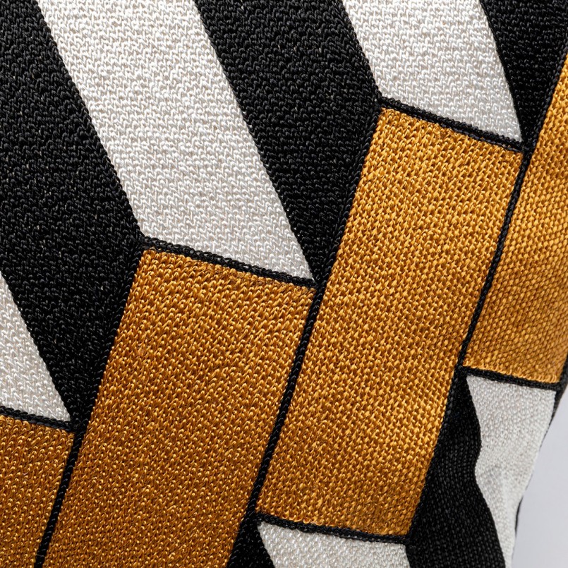 Coussin doré, noir et blanc - Scale - Kare Design