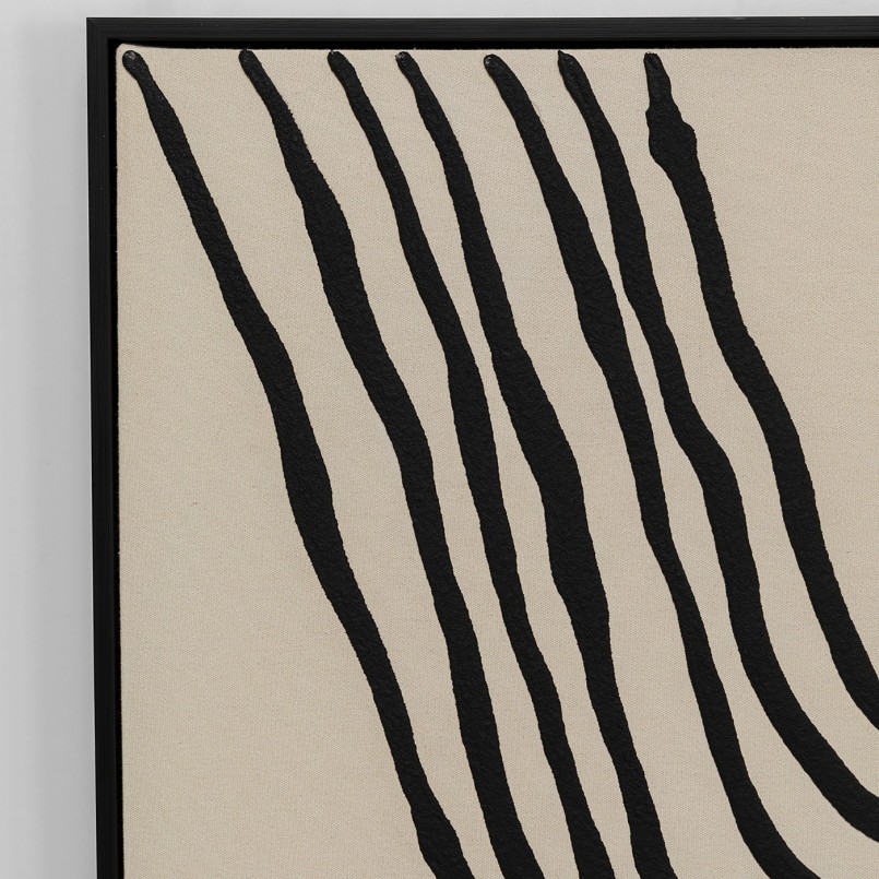 Tableau tracés noirs sur fond beige - Artistic Bow - Kare Design