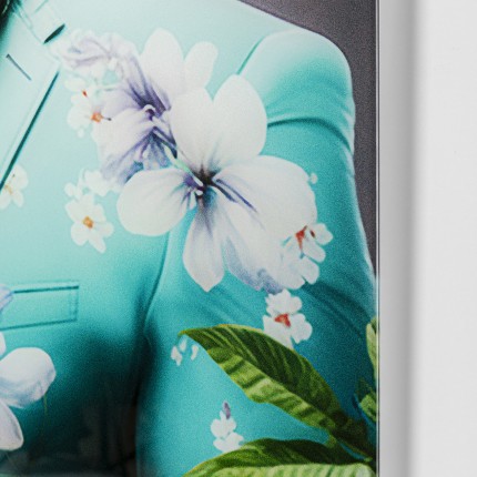 Glass Picture gorilla blue suit 60x90cm Kare Design