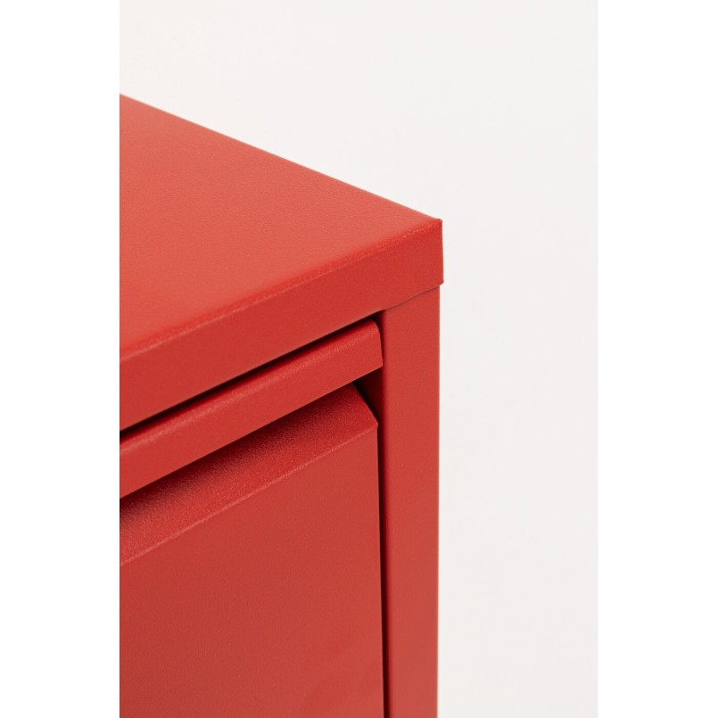 Casier à chaussures rouge 3 tiroirs - Caruso - Kare Design