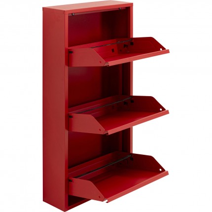 Shoe Container Caruso red 3 drawers Kare Design