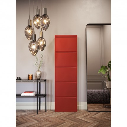 Shoe Container Caruso red 5 drawers Kare Design