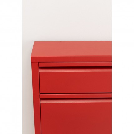 Schoenenkast Caruso rood 3+1 laden Kare Design
