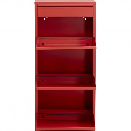 Schoenenkast Caruso rood 3+1 laden Kare Design