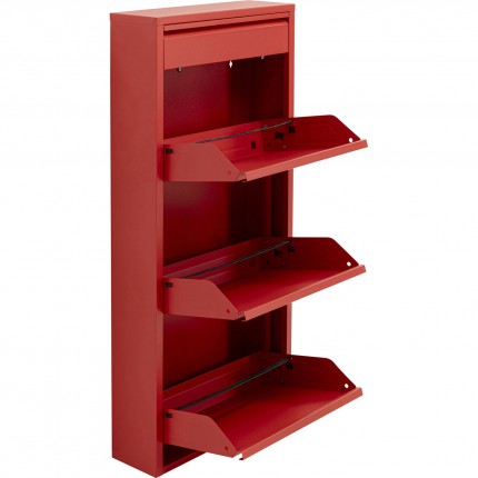Shoe Container Caruso red 3+1 drawers Kare Design