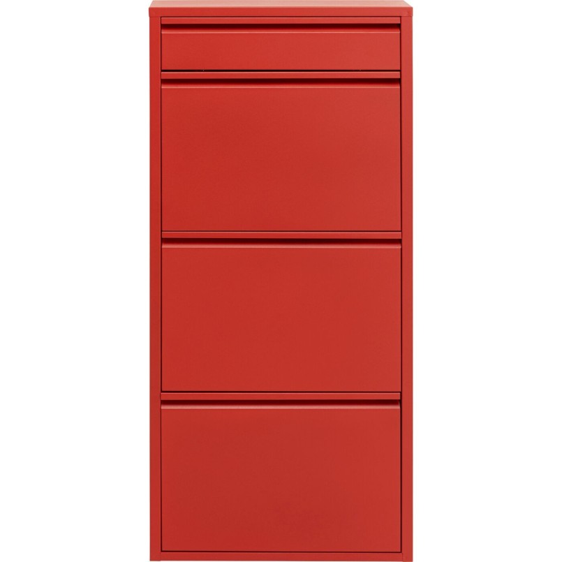 Schoenenkast Caruso rood 3+1 laden Kare Design