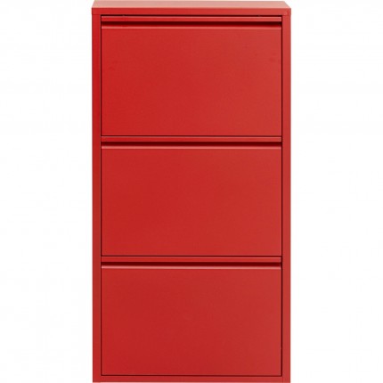 Shoe Container Caruso red 3 drawers Kare Design