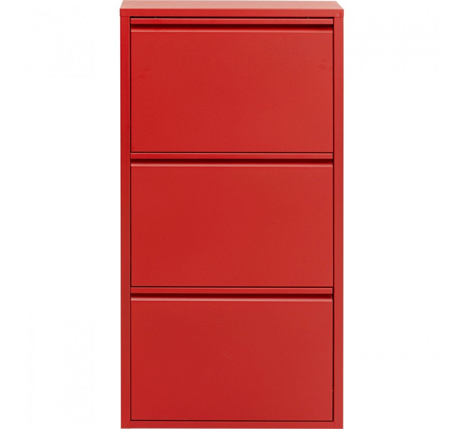 Shoe Container Caruso red 3 drawers Kare Design