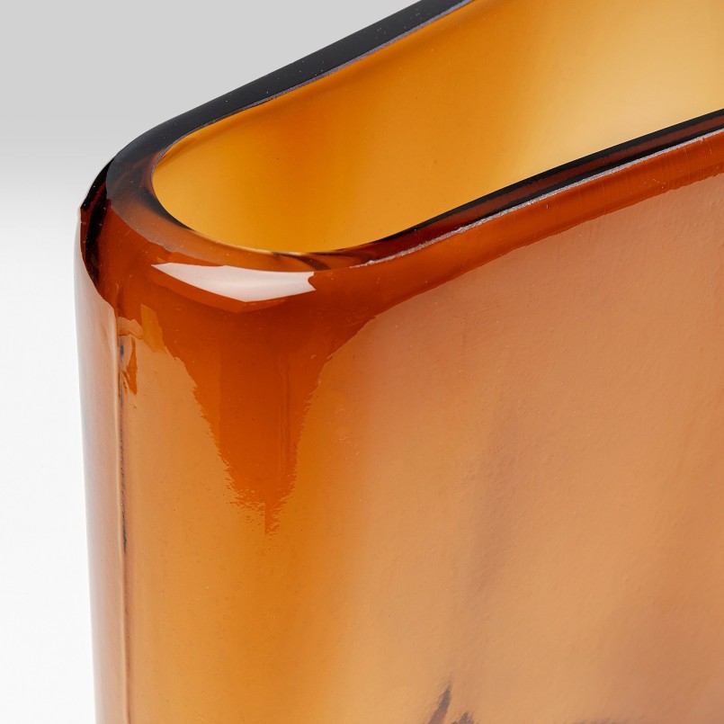 Bruin glazen vaas - Grazioso - Kare Design