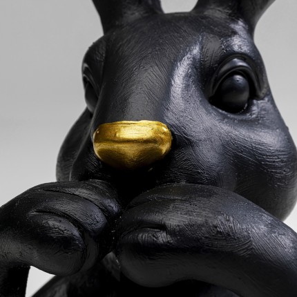 Déco buste lapin 23cm noir Kare Design