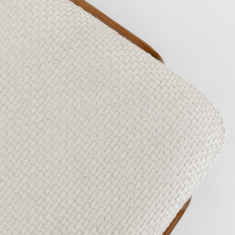 Tabouret en polyester tressé et hêtre - Marc - Kare Design