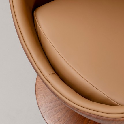 Swivel Armchair Eye Ball walnut Kare Design