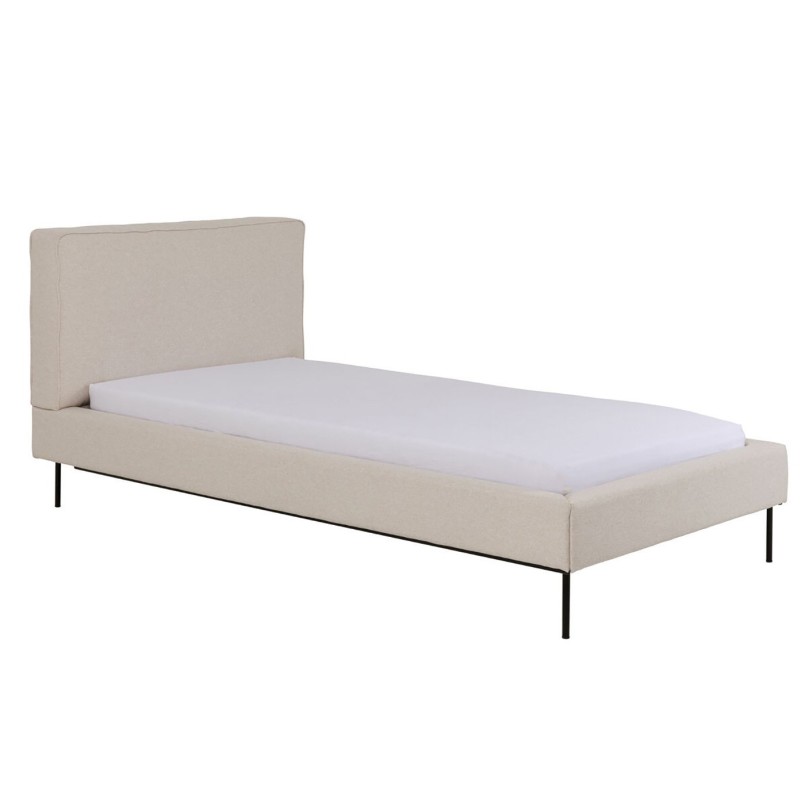 Lit une place en tissu beige - East Side - Kare Design
