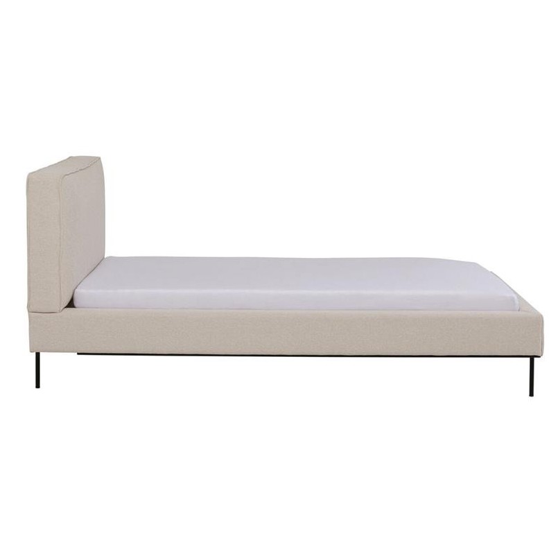 Lit une place en tissu beige - East Side - Kare Design