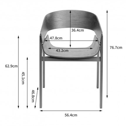 Chair with armrests Biarritz nature Kare Design