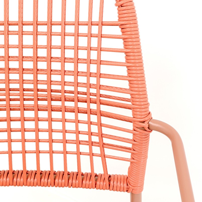 Chaise de jardin avec accoudoirs rouge - Madagascar - Kare Design