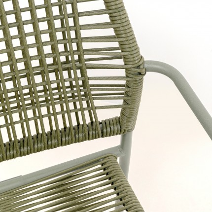 Outdoor chair with armrests Madagascar green Kare Design