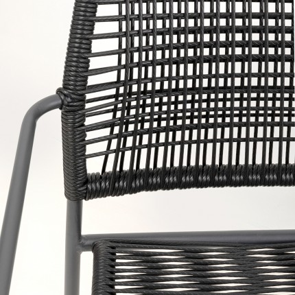 Tuinstoel met armleuningen Madagascar zwart Kare Design