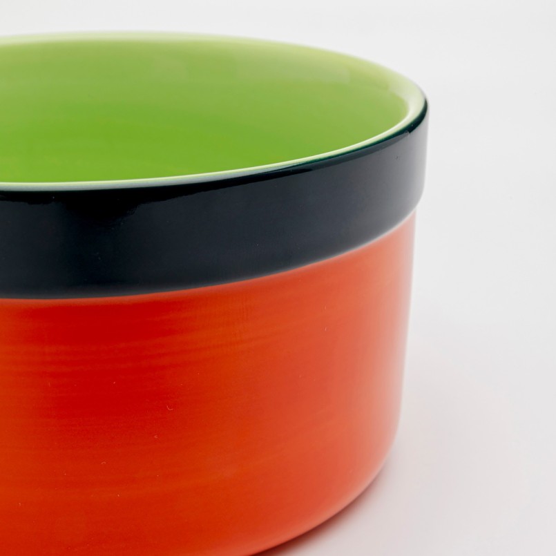 Bols en grès orange, bleu et vert - Capri - Kare Design