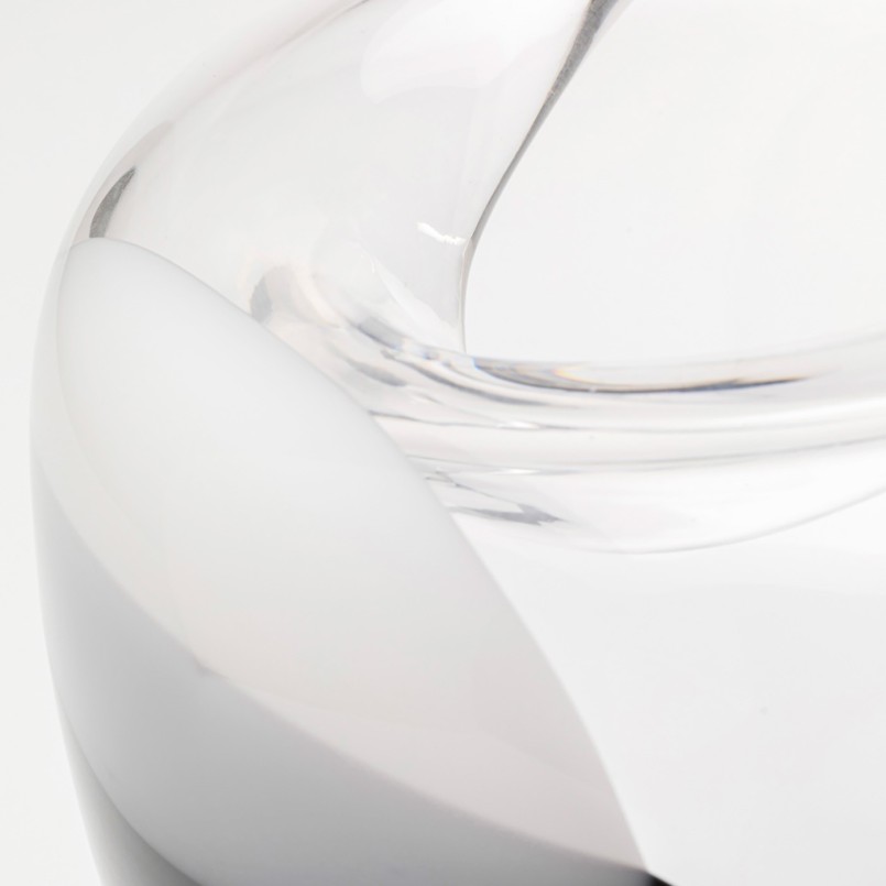 Transparante en zwarte glazen vaas - Balance - Kare Design