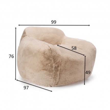 Armchair Mika 99cm cream Kare Design