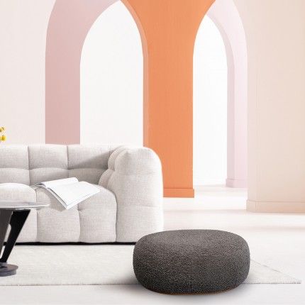 Pouf Pebble Boucle 81cm gris Kare Design