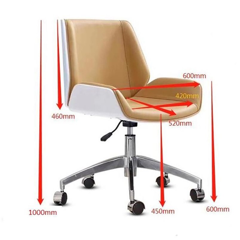 Black swivel office chair with wheels - Rouven - Kare Design