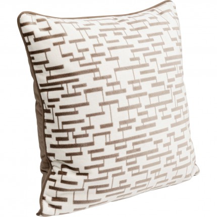 Coussin Suono blanc et marron Kare Design