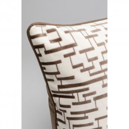 Kussen Suono wit en bruin Kare Design
