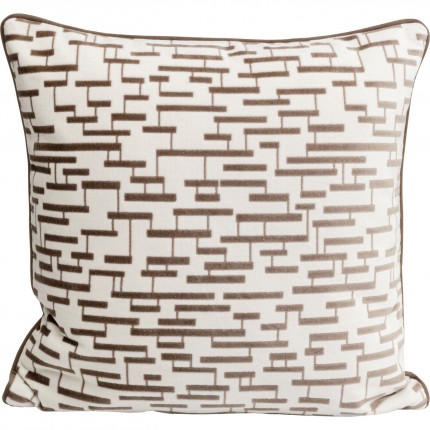 Coussin Suono blanc et marron Kare Design