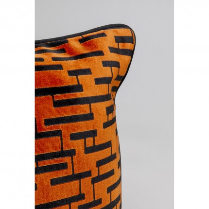 Kussen Suono oranje en zwart Kare Design