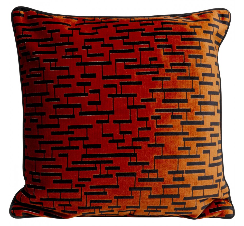 Coussin Suono orange et noir Kare Design