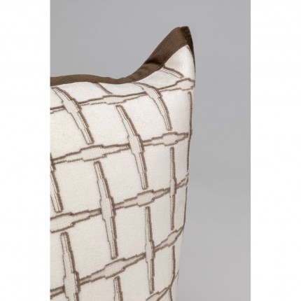 Kussen Chain creme en bruin Kare Design