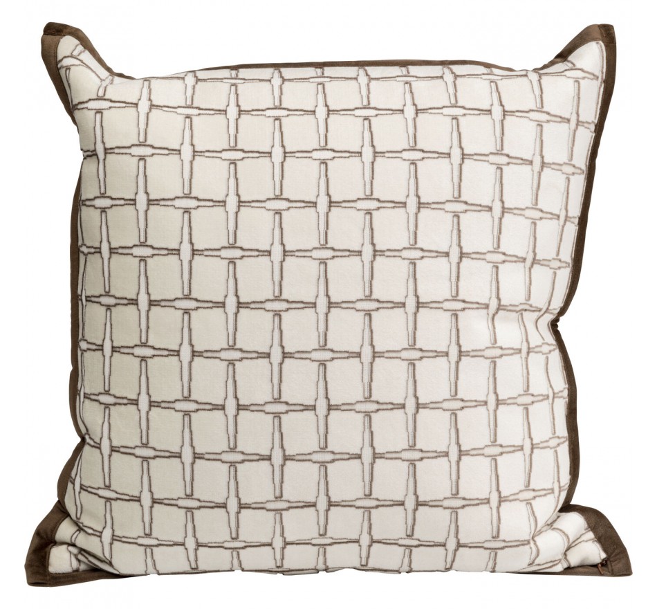 Kussen Chain creme en bruin Kare Design