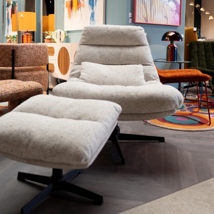 Draaifauteuil en Voetsteun Columbia Kare Design