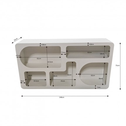 Étagère Paco blanche 75x140cm Kare Design