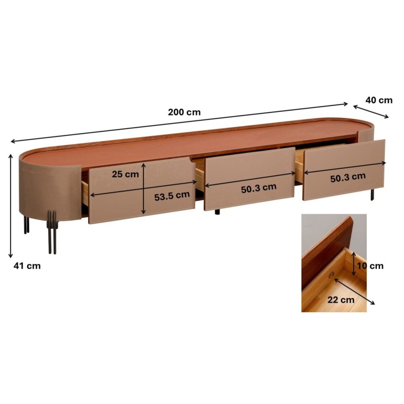 Meuble TV en simili cuir - Tango - Kare Design