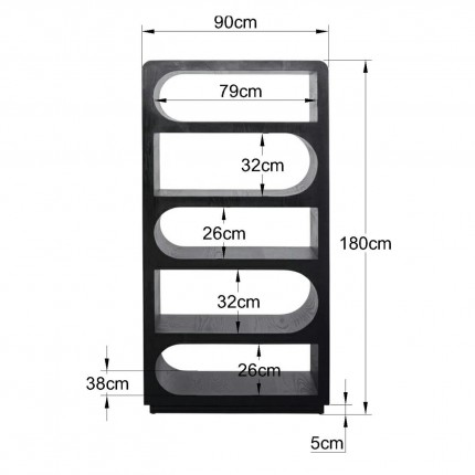 Shelf Forma 180x90cm black Kare Design