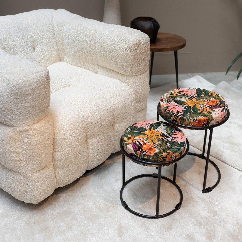 Draaifauteuil Armand creme Kare Design