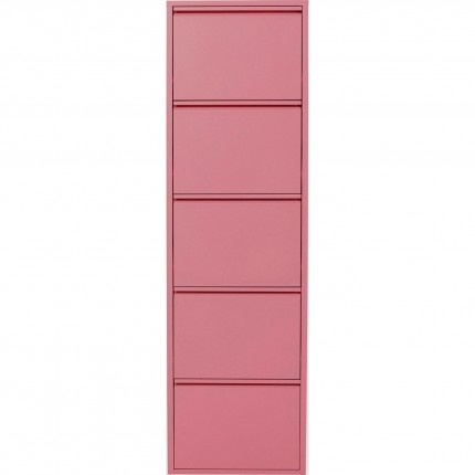 Schoenenkast Caruso roze 5 laden Kare Design