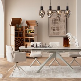 Cream swivel chair - Hilla - Kare Design
