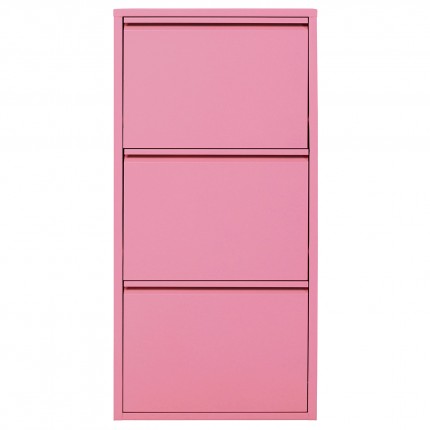 Schoenenkast Caruso roze 3 laden Kare Design