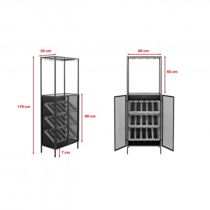 Bottle Rack Porto 170x60cm beige Kare Design