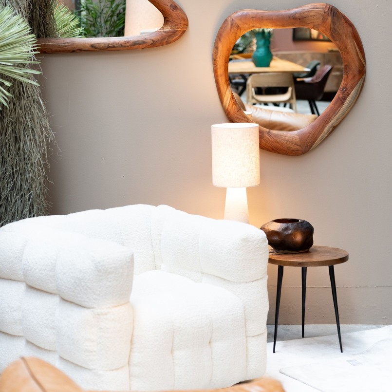 Fauteuil pivotant crème - Armand - Kare Design