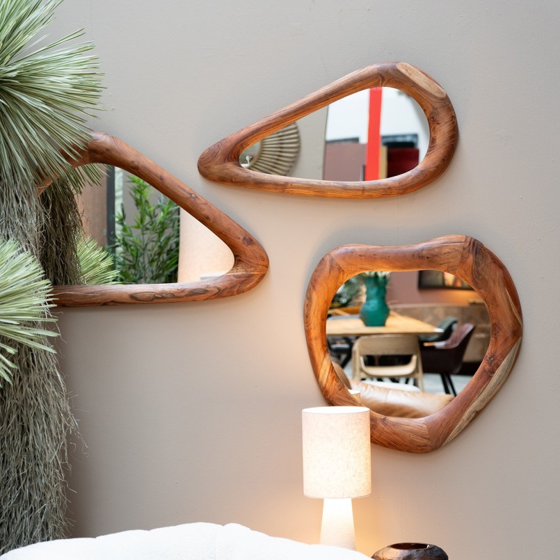 Miroir forme allongée en acacia - Jorge - Kare Design