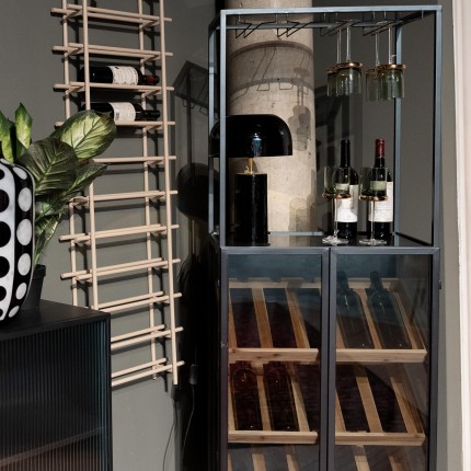 Flessenhouder Porto 170x60cm zwart Kare Design