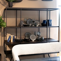 Étagère noire en chêne et acier - Cosy Sixties - Kare Design