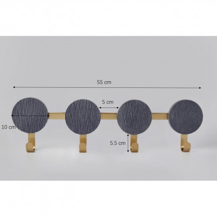 Wall Coat Rack Indigo 55cm Kare Design
