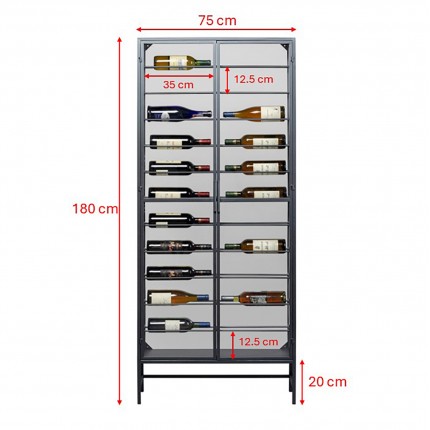 Bottle Rack Porto 180x75cm beige Kare Design